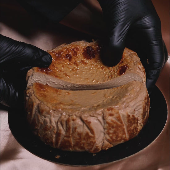 Chocolate Basque cheesecake with caramelized top, handcrafted in San Diego – Bite Cheesecakes